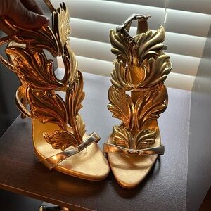 Giuseppe gold heels